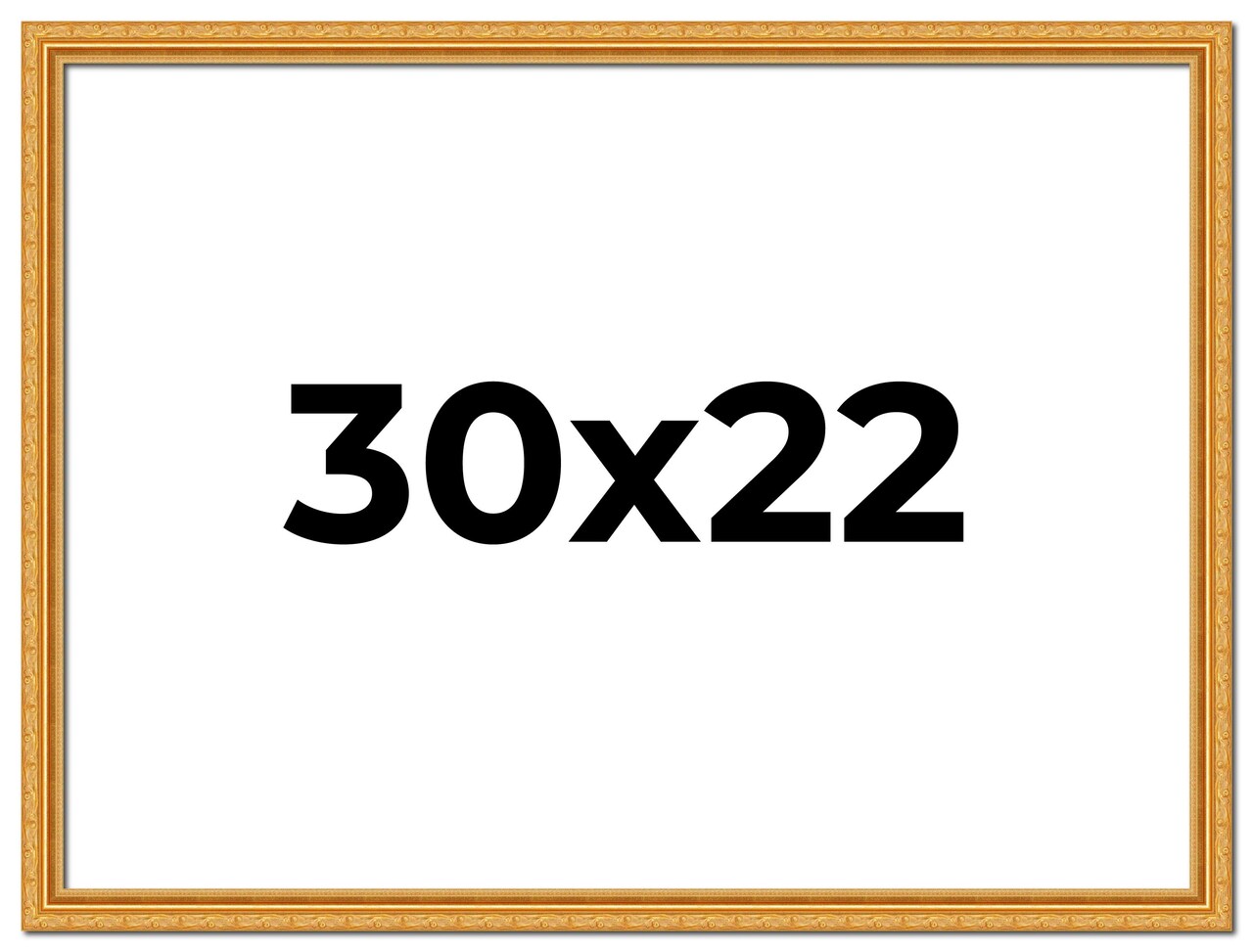 30x22 Solid Wood Antique Picture Frame with UV-Resistant Acrylic & Acid-Free Backing, Available in 4 Finishes: Bronze, Gold, Silver, and Gold with Black